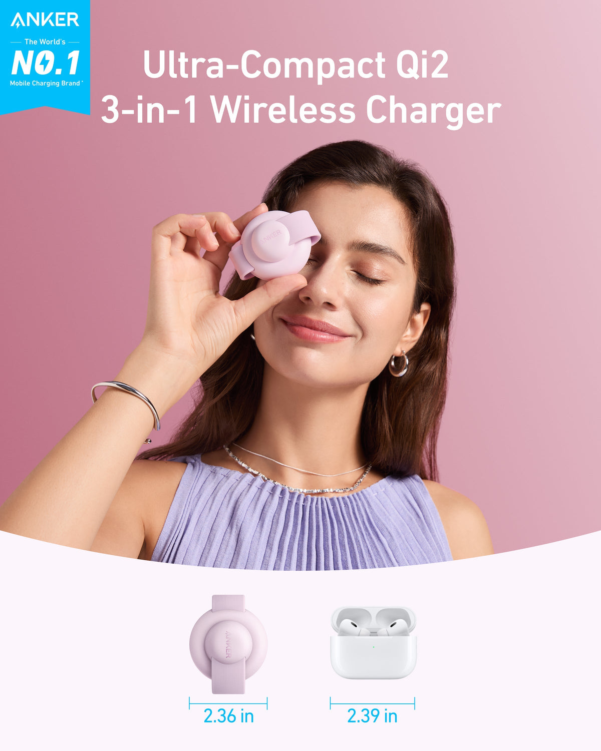 Anker MagGo 3-in-1 Foldable Qi2 Wireless Charging Pad