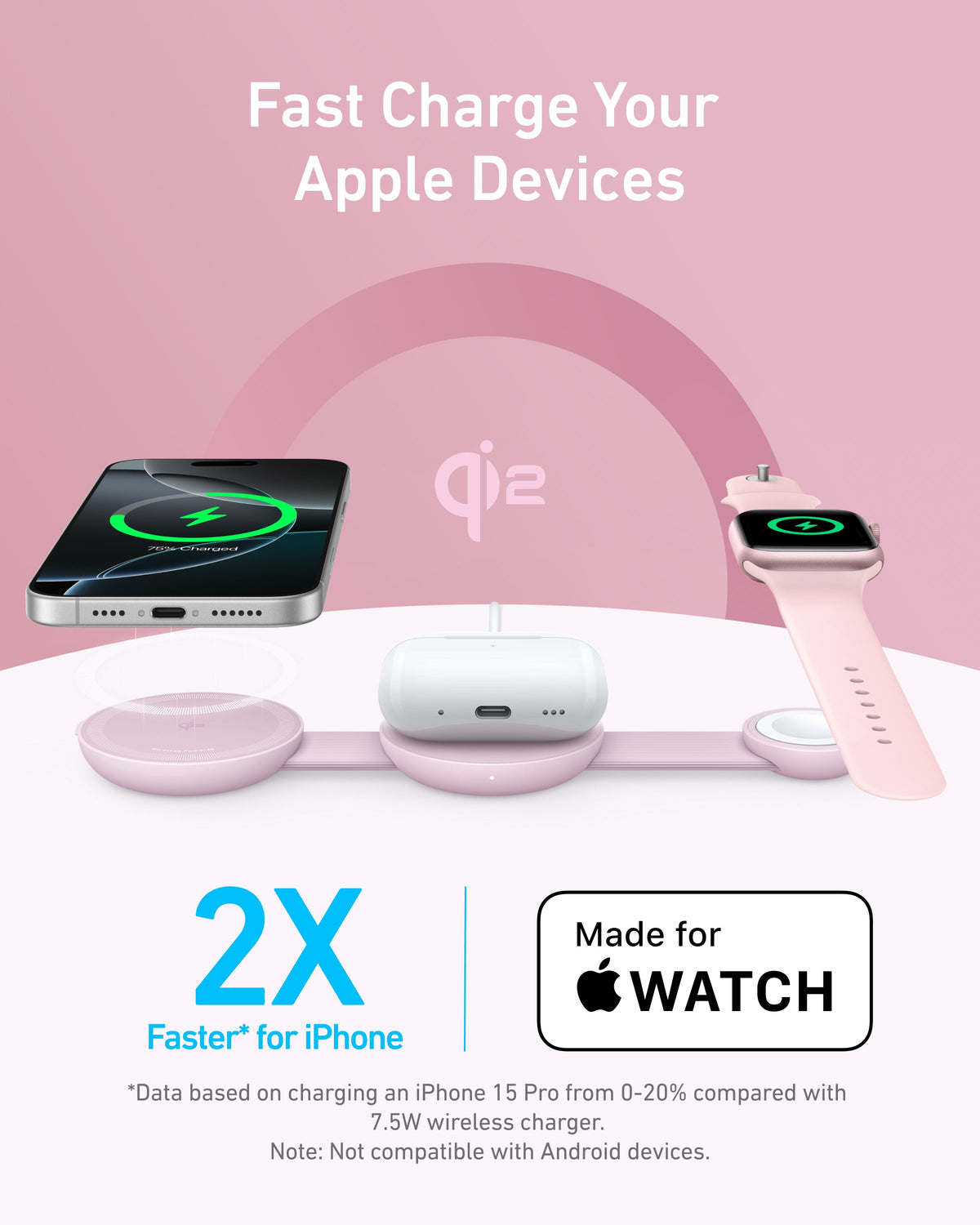 Anker MagGo 3-in-1 Foldable Qi2 Wireless Charging Pad
