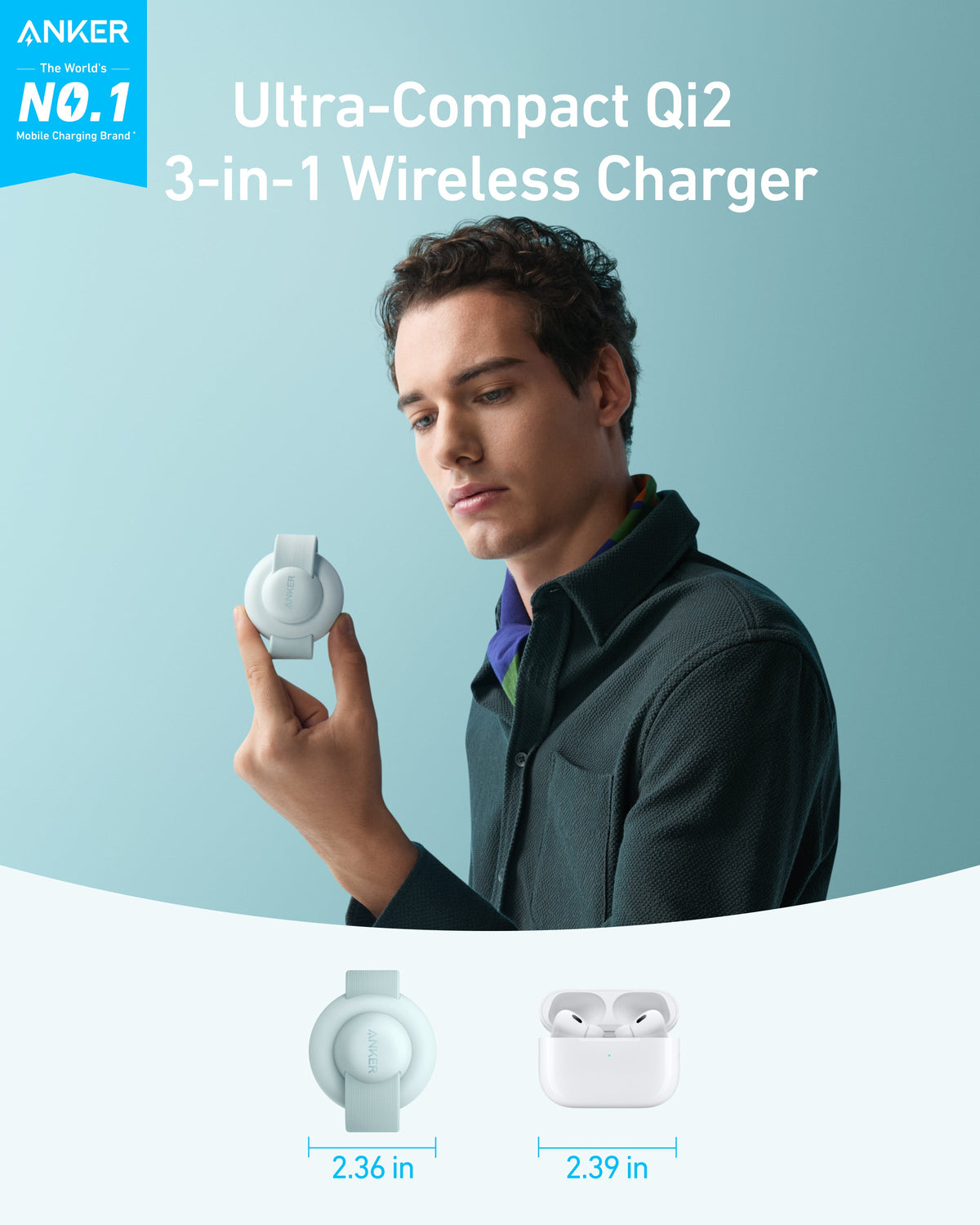 Anker MagGo 3-in-1 Foldable Qi2 Wireless Charging Pad