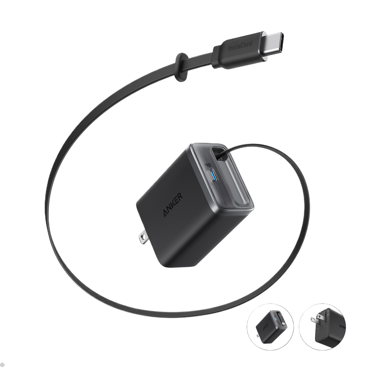 Anker Nano 35W Charger with Retractable USB-C Cable