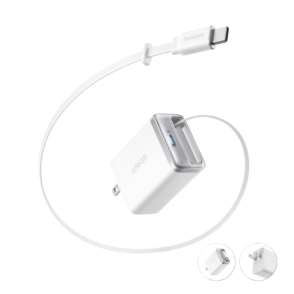 Anker Nano 35W Charger with Retractable USB-C Cable