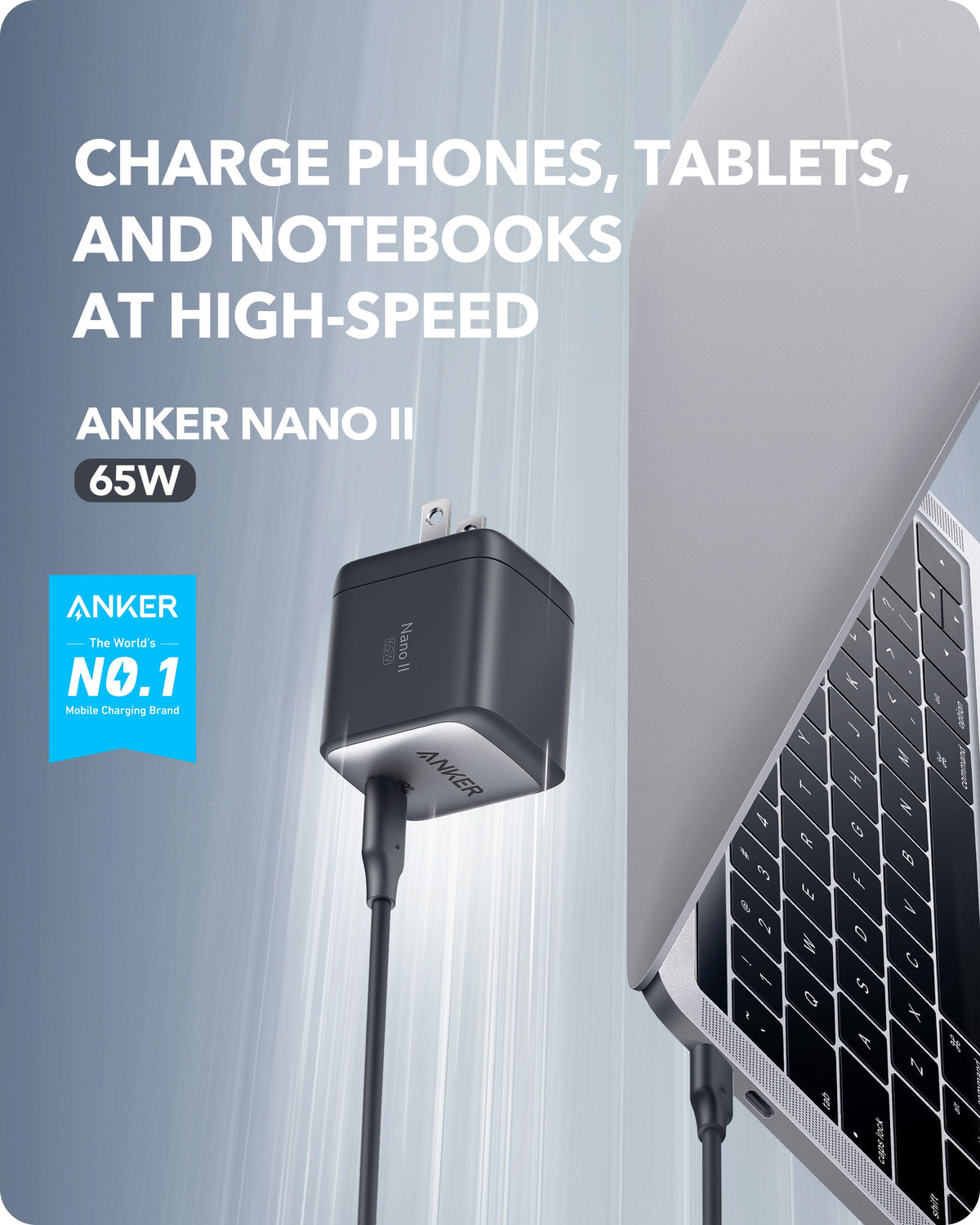 Anker 715 Nano II 65W USB-C Wall Charger