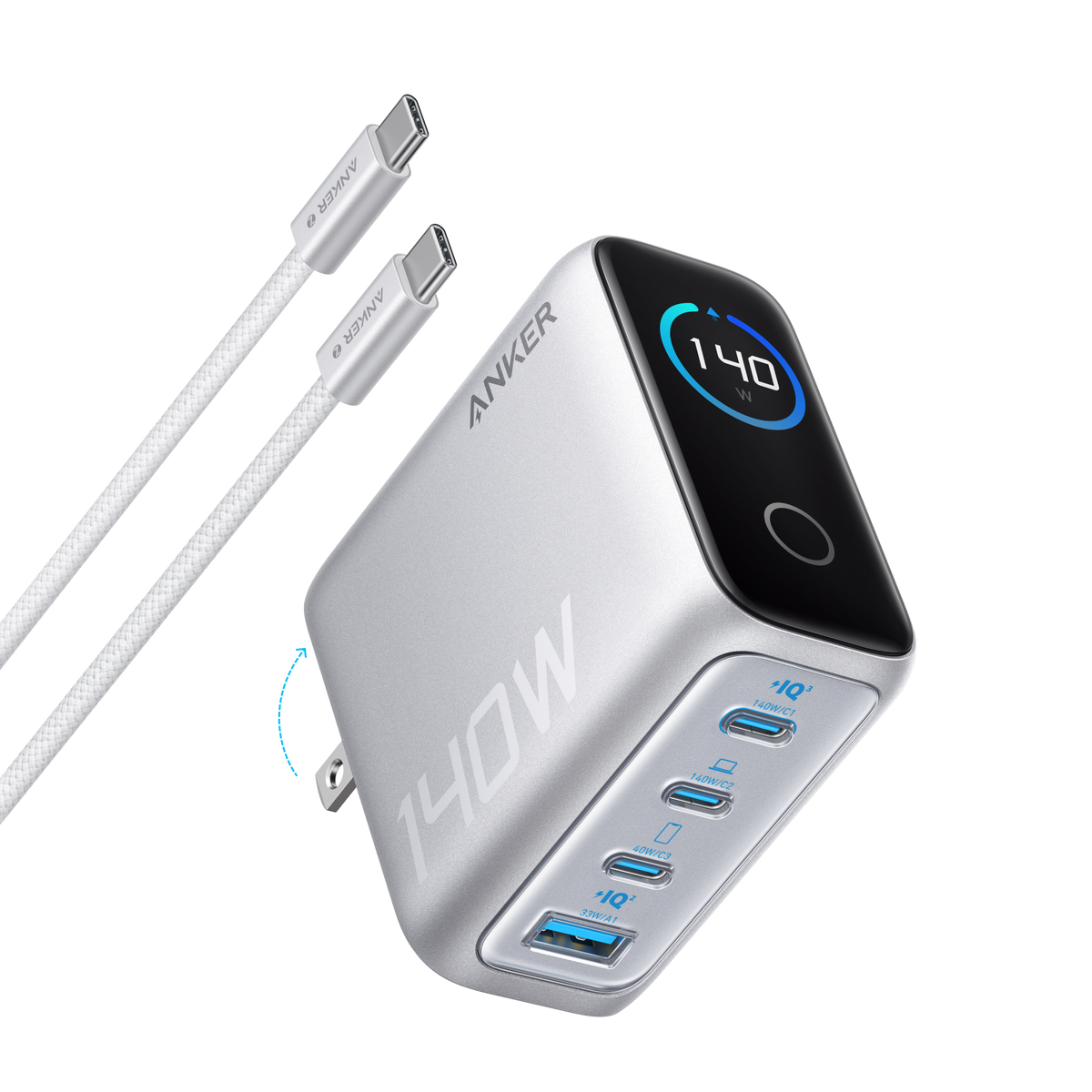 Anker 140W 4-Port USB-C Charger with Cable