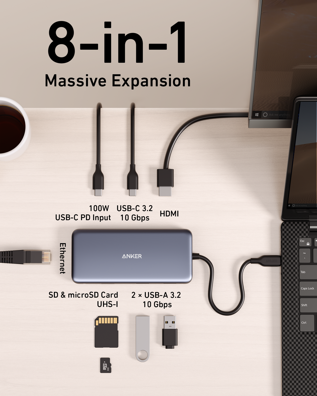 Anker 555 8-in-1 USB-C Hub