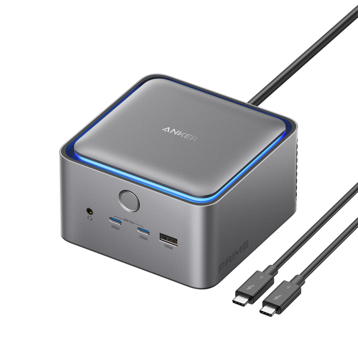 Anker Prime Thunderbolt 5 docking station with connection cables