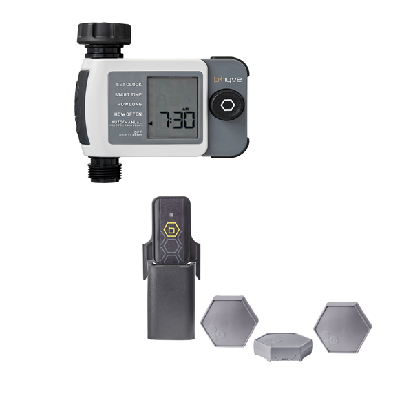 Orbit B-hyve XD Bluetooth 1-Outlet Hose Faucet Timer with B-hyve Flood Sensors | 71103