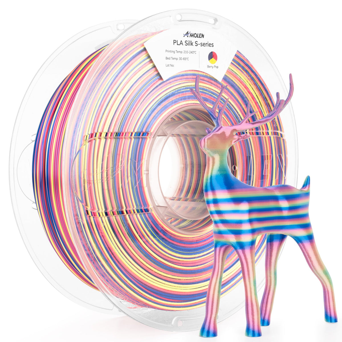 Amolen PLA Silk S-Series Filament, 1.75mm, 1kg