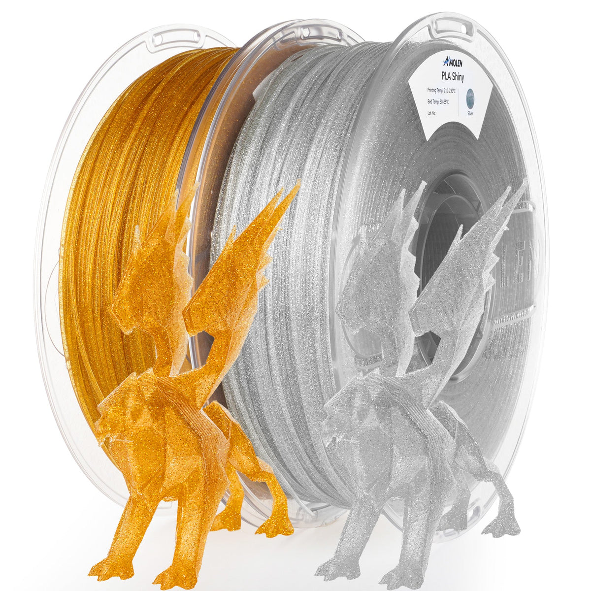 Amolen PLA Shiny Glitter Variety Pack (2x1KG) - 1.75MM