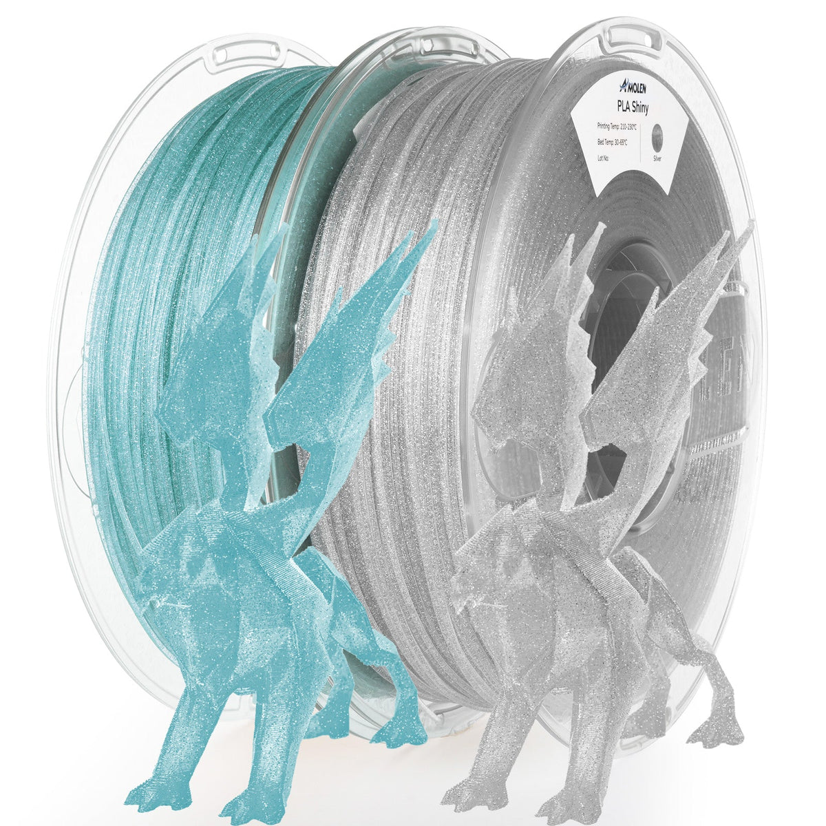 Amolen PLA Shiny Glitter Variety Pack (2x1KG) - 1.75MM