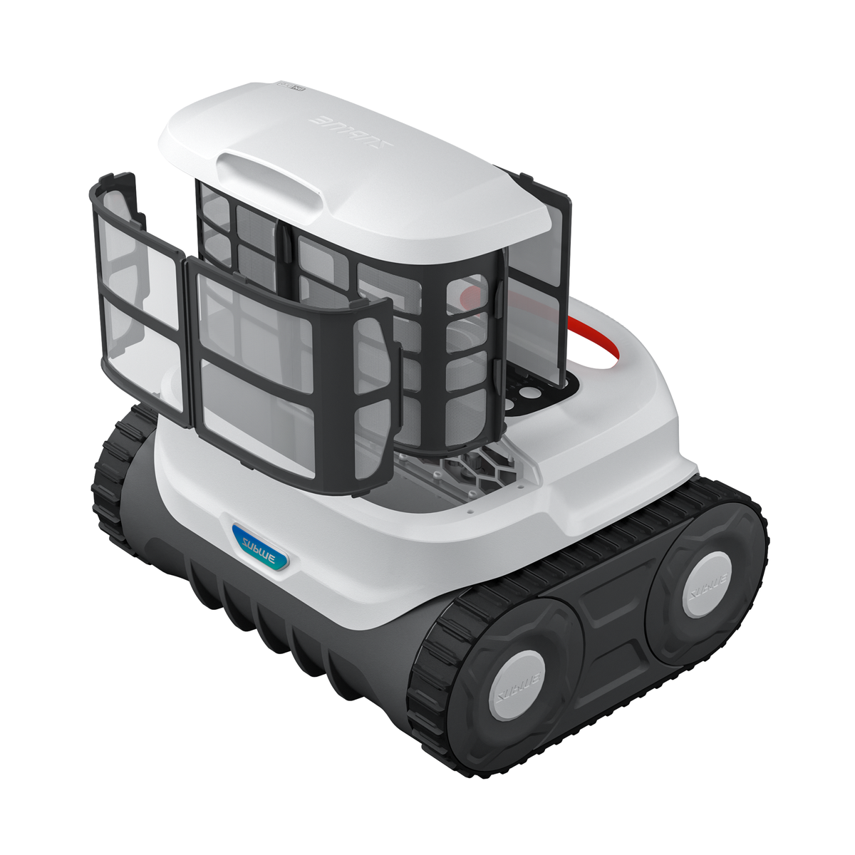 Sublue BN Pro robotic pool cleaner with filter basket raised