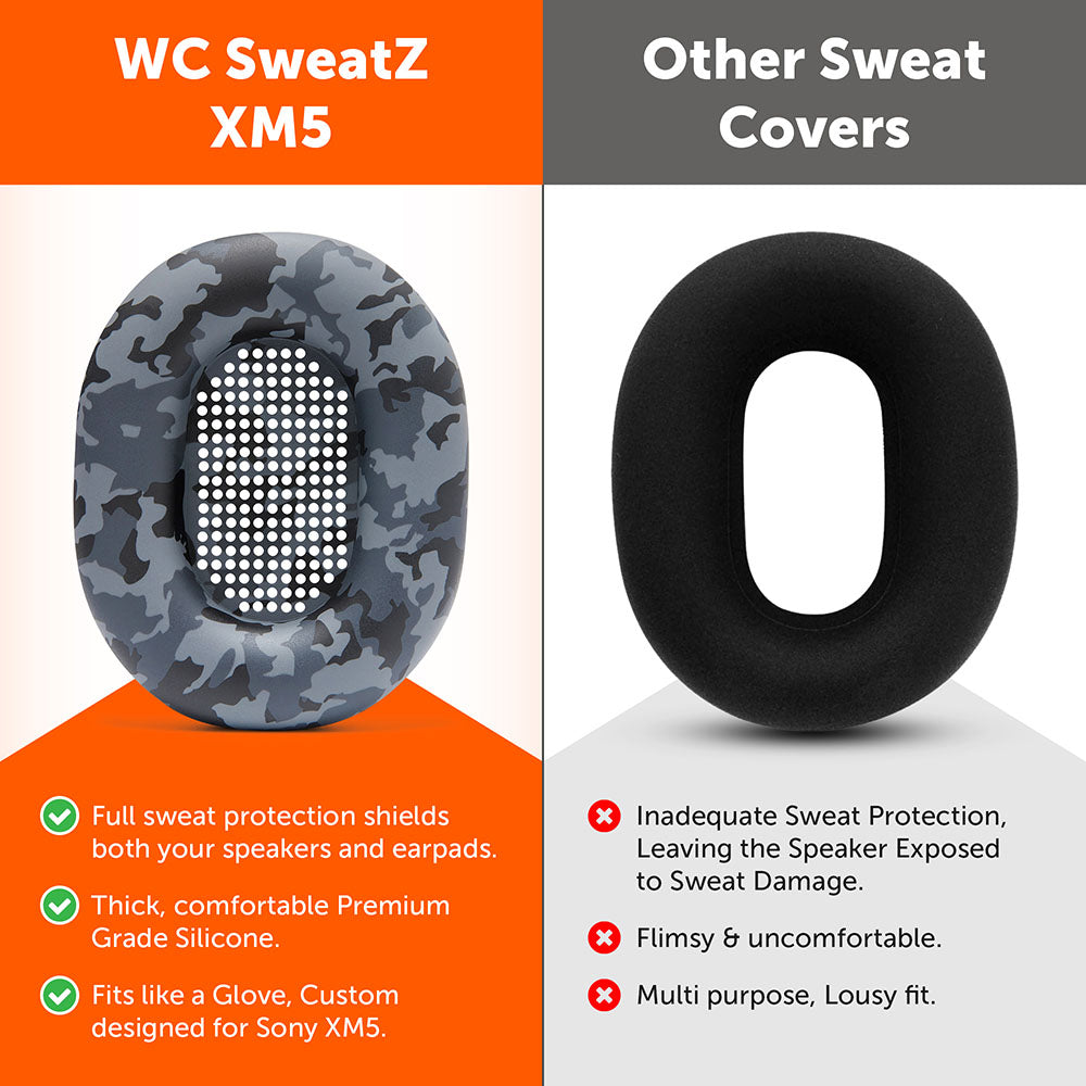 Wicked Cushions Sony WH-1000XM5 Earpad Sweat Covers - WC SweatZ