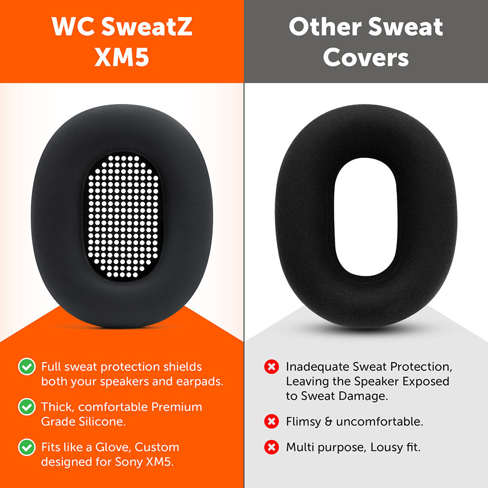 Wicked Cushions Sony WH-1000XM5 Earpad Sweat Covers - WC SweatZ