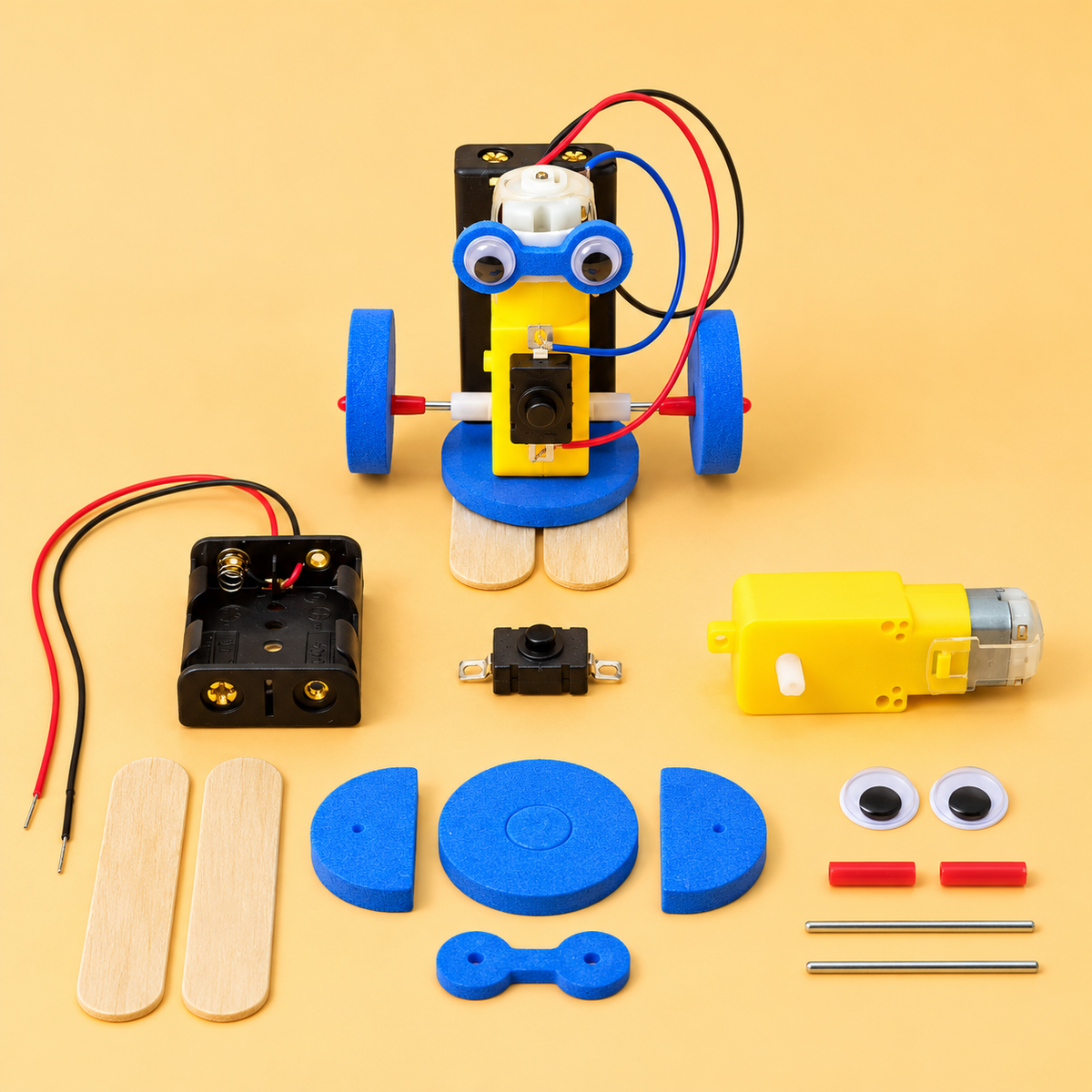 Kitsville ST027: Robot with components laid out