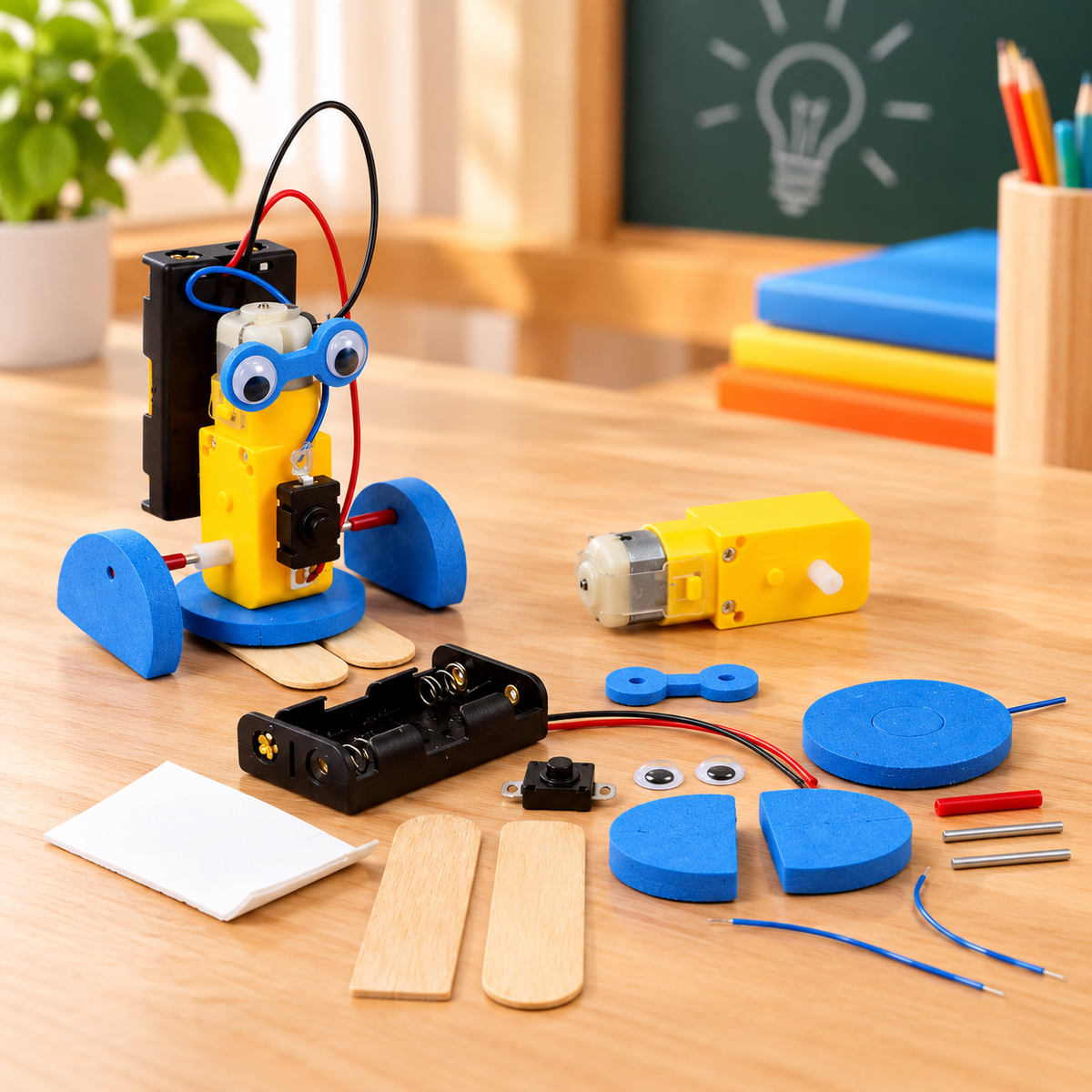 Kitsville ST027: Big Foot robot and project parts on desk