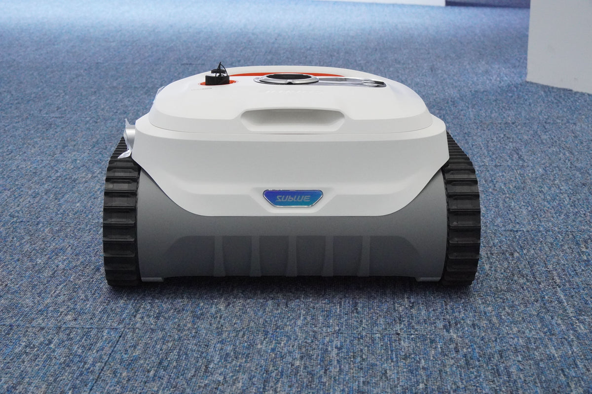 Sublue BN Pro robotic pool cleaner rear view showing tracks