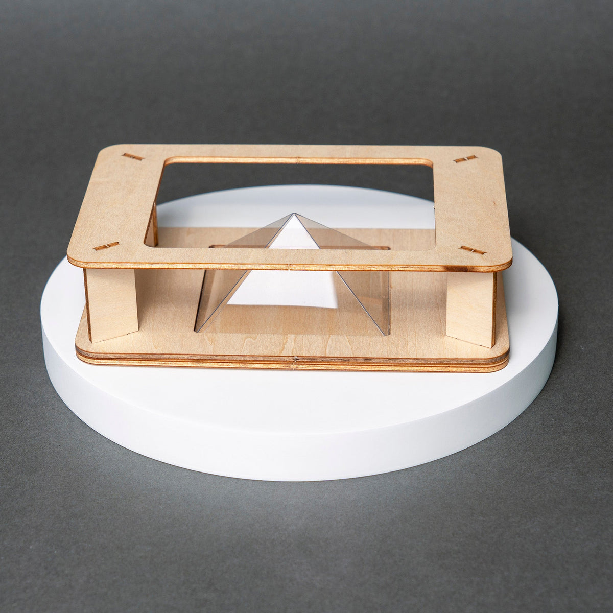 Kitsville Smartphone Hologram-Effect Projector Kit — assembled projector stand