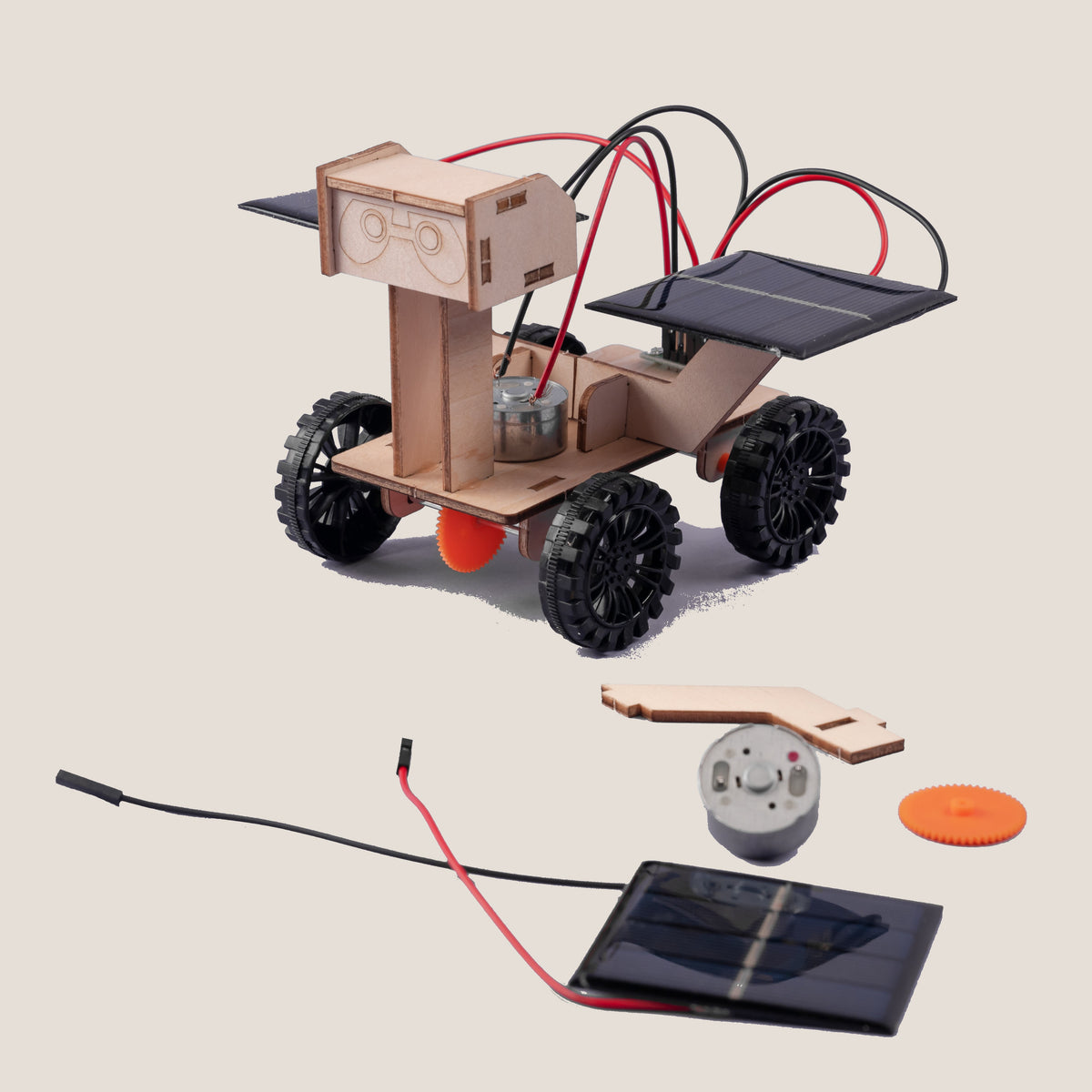 Kitsville ST040: Solar rover with motor and panel components