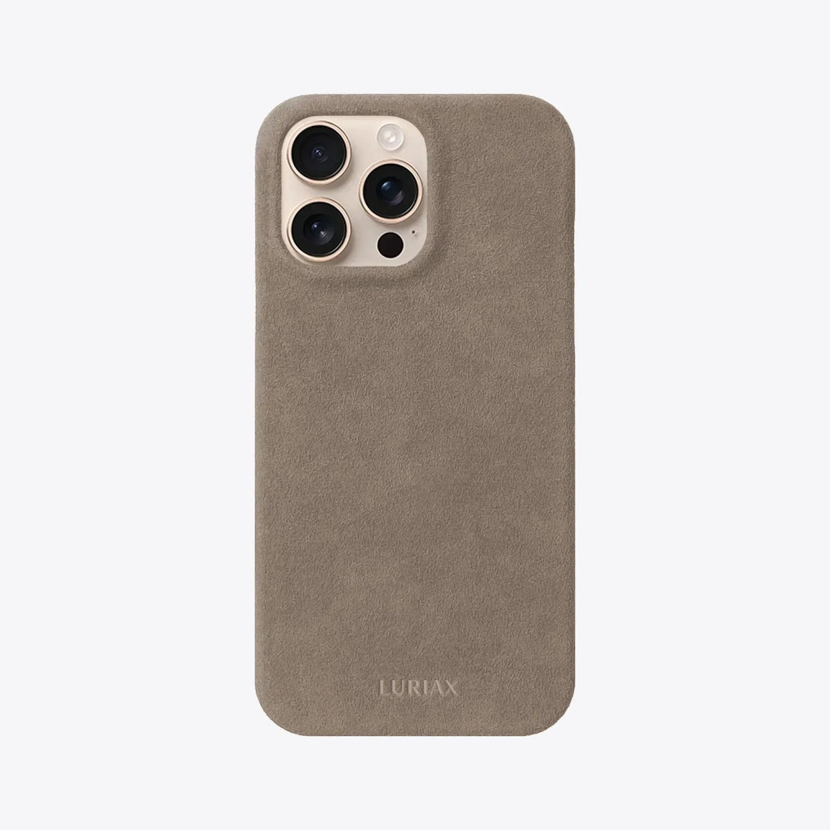 Luriax Minimal iPhone 15 Case — Malibu Beige — rear view and camera opening