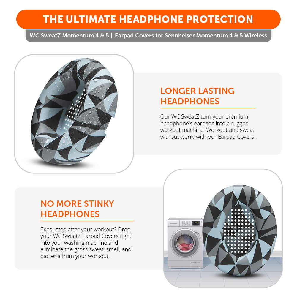 Wicked Cushions Sennheiser Momentum 4 & 5 Earpad Sweat Covers - WC SweatZ Momentum 4 & 5