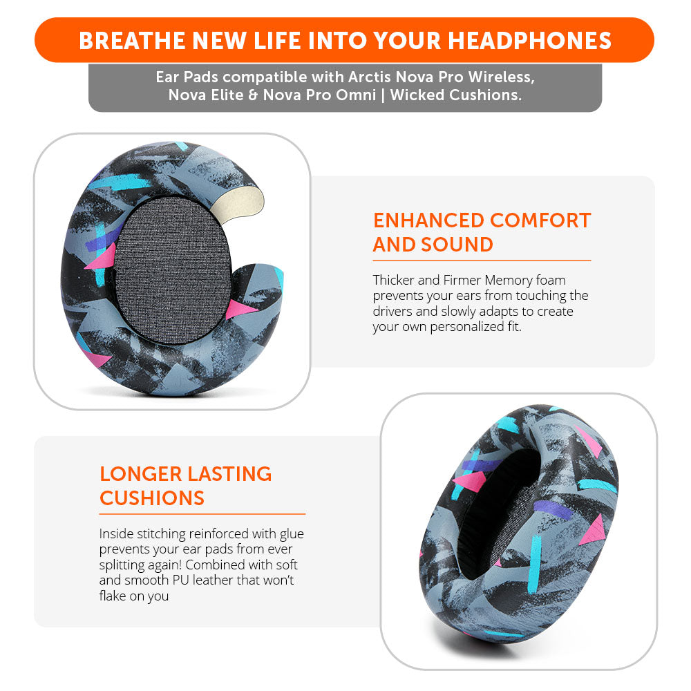 Wicked Cushions Arctis Nova Pro Wireless, Nova Elite & Nova Pro Omni Earpads - WC PadZ Nova Pro Wireless
