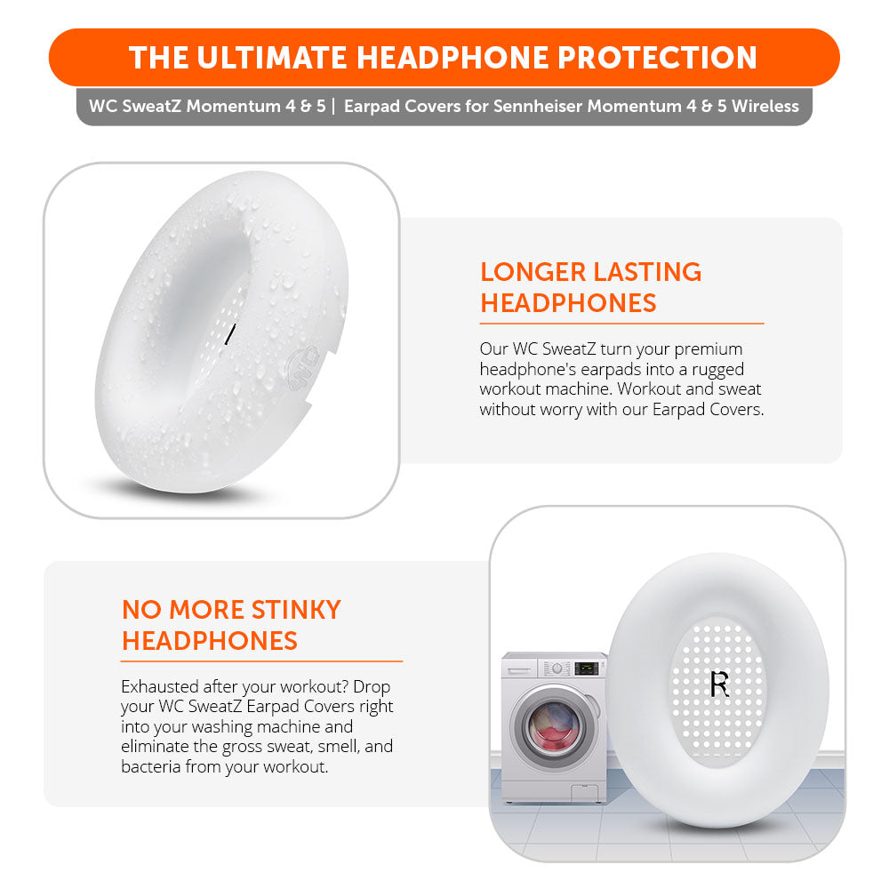 Wicked Cushions Sennheiser Momentum 4 & 5 Earpad Sweat Covers - WC SweatZ Momentum 4 & 5