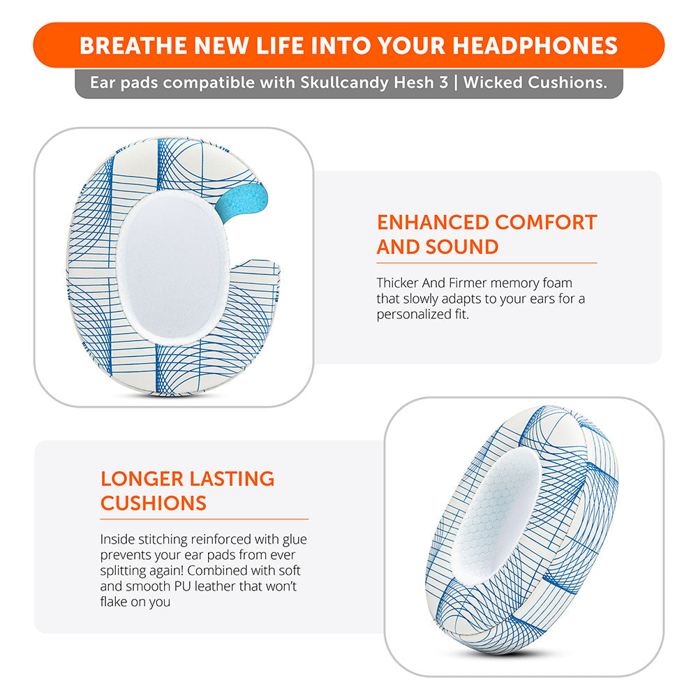 Wicked Cushions Skullcandy Hesh 3, Evo, and Crusher Replacement Earpads