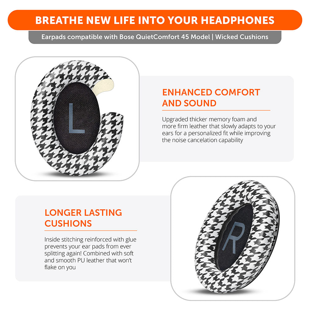 Wicked Cushions Bose QC45 Replacement Ear Pads