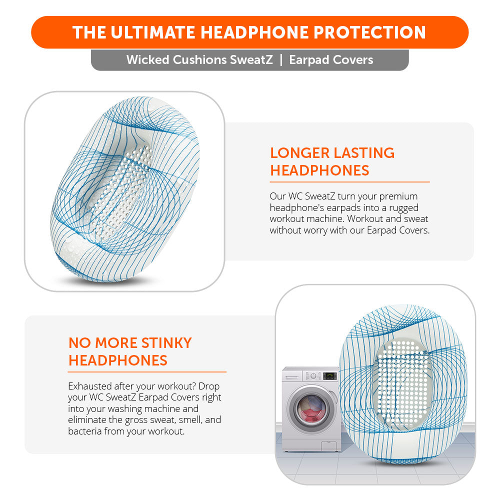 Wicked Cushions Sony WH-1000XM5 Earpad Sweat Covers - WC SweatZ