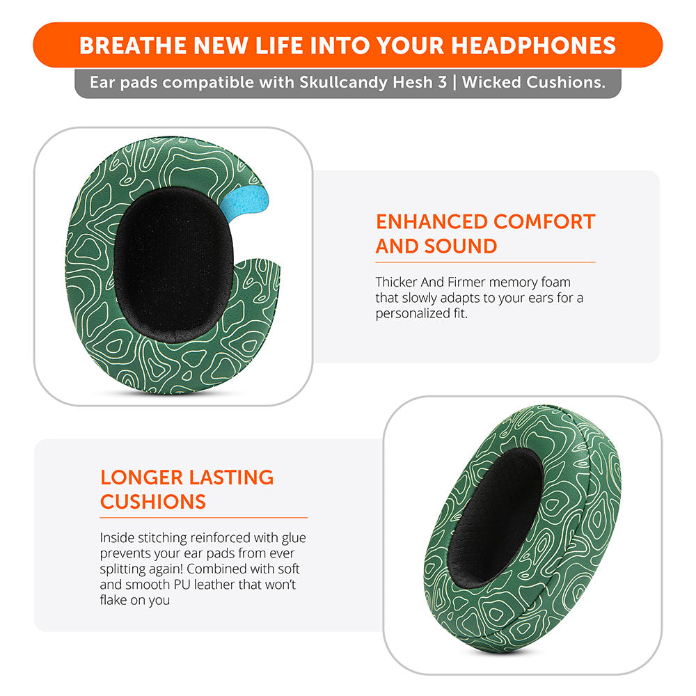 Wicked Cushions Skullcandy Hesh 3, Evo, and Crusher Replacement Earpads