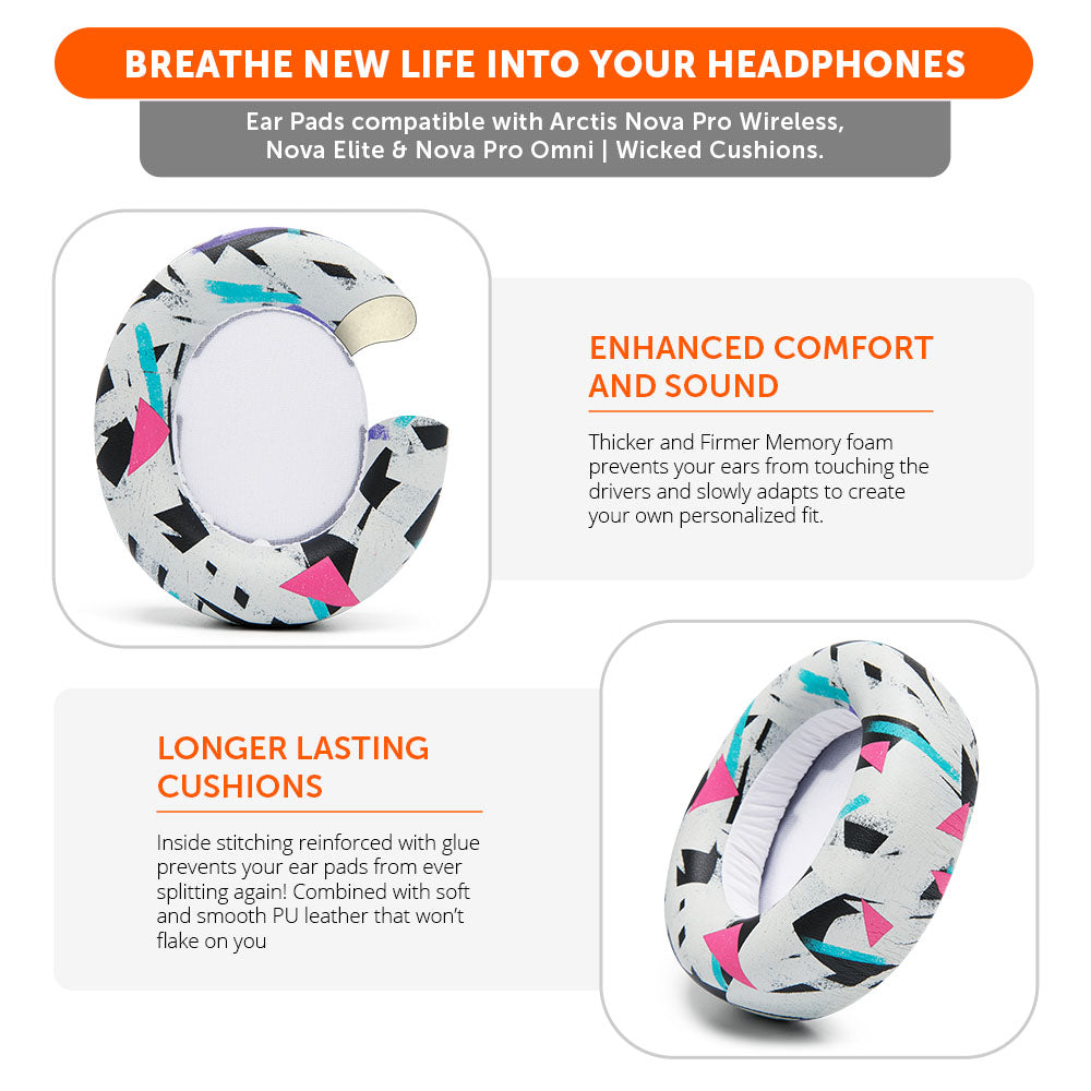 Wicked Cushions Arctis Nova Pro Wireless, Nova Elite & Nova Pro Omni Earpads - WC PadZ Nova Pro Wireless