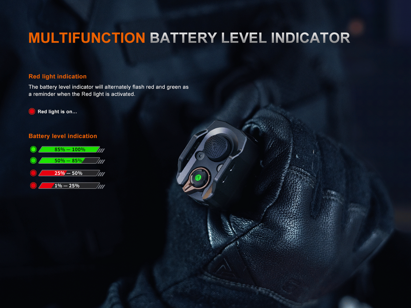 Fenix TK35R Rechargeable Flashlight — UV or Red Light