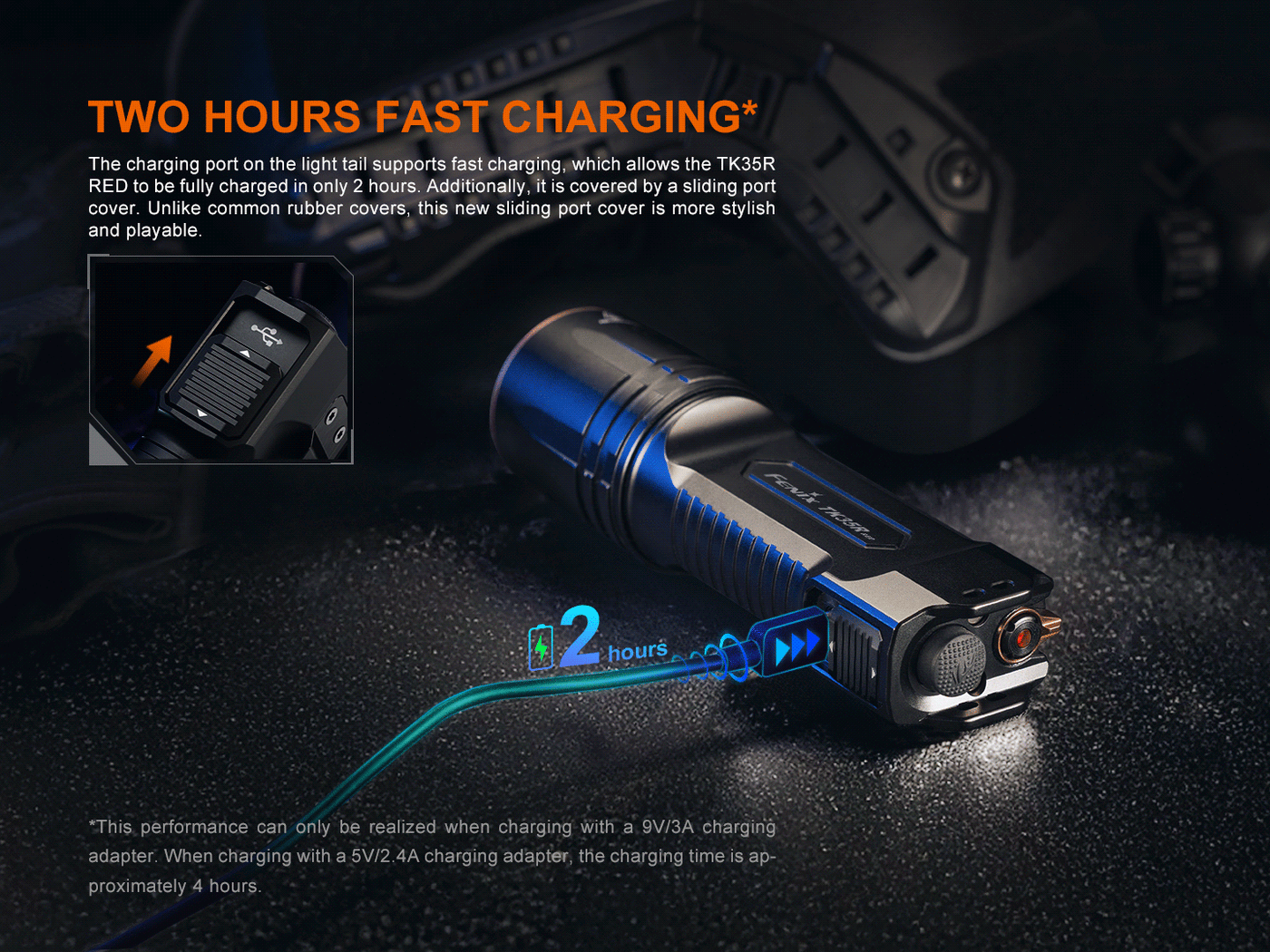 Fenix TK35R Rechargeable Flashlight — UV or Red Light