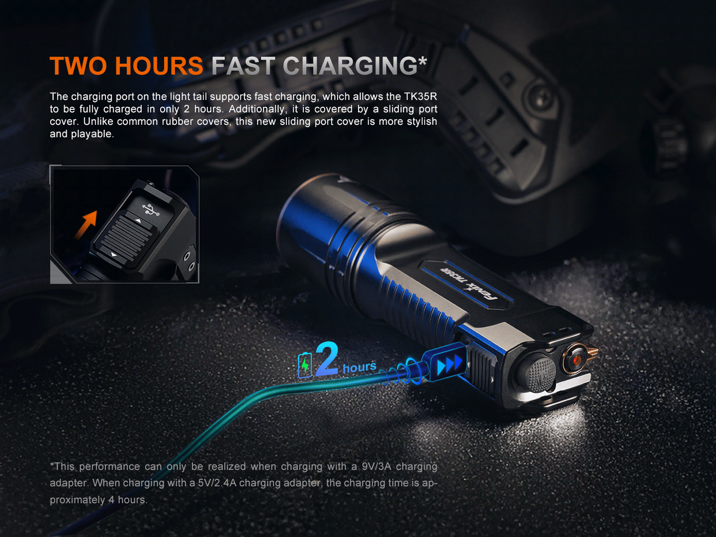 Fenix TK35R Rechargeable Flashlight — UV or Red Light