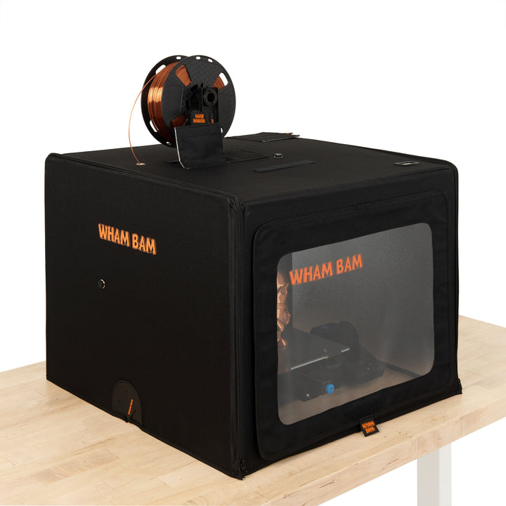 Wham Bam HotBox enclosing a 3D printer; printer and spool not included