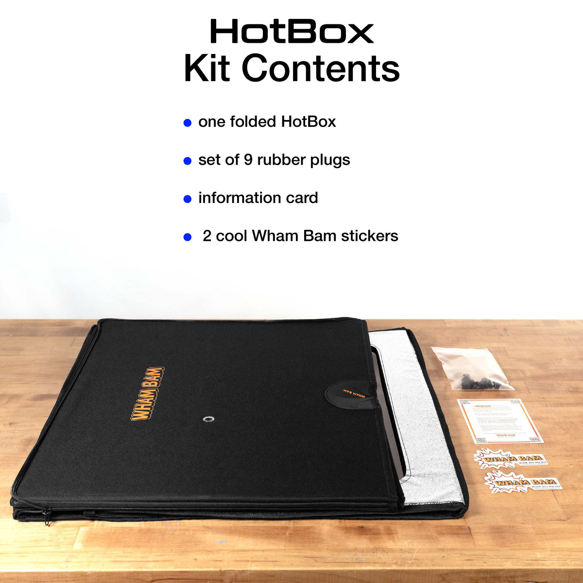 HotBox kit contents laid flat