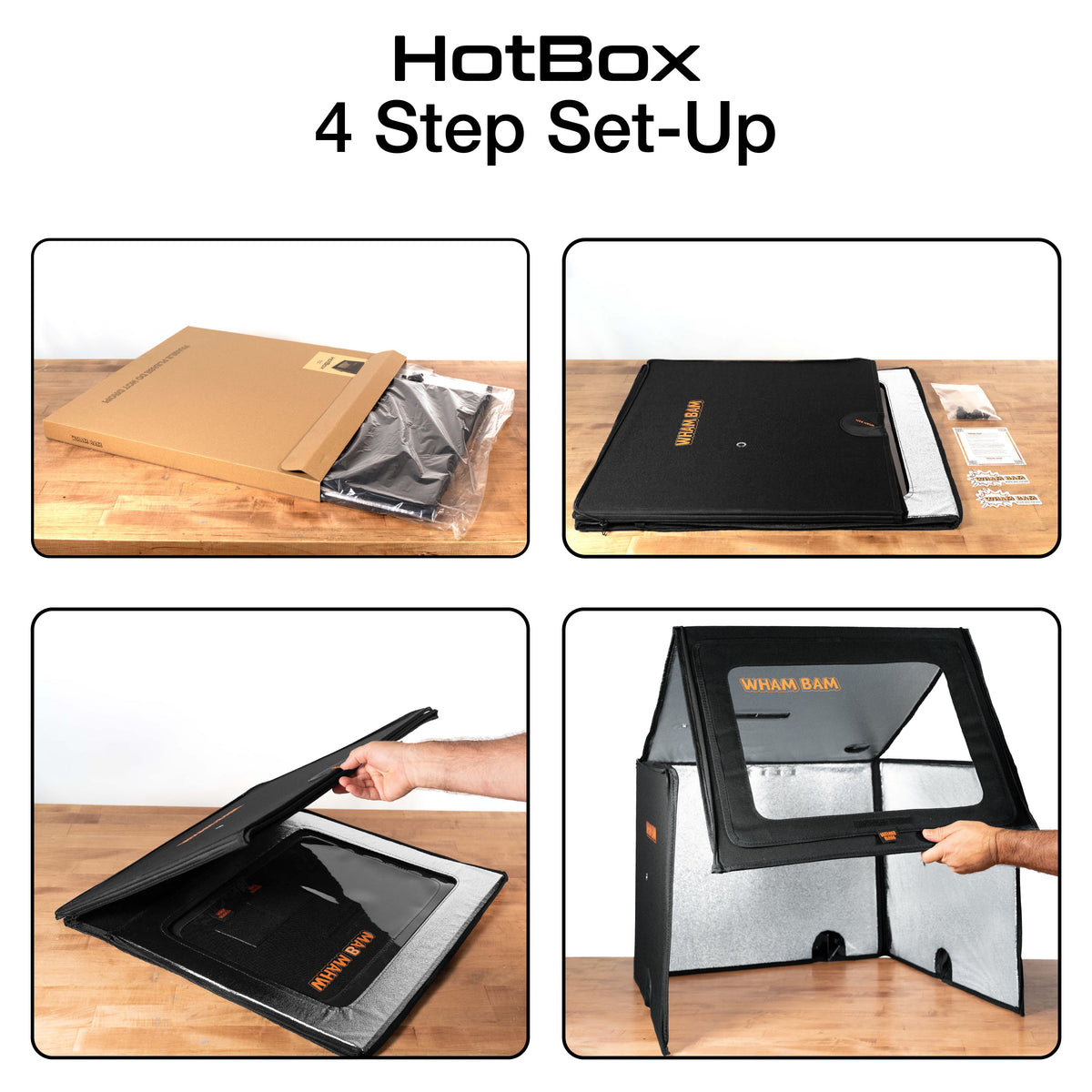 HotBox four-step setup illustration