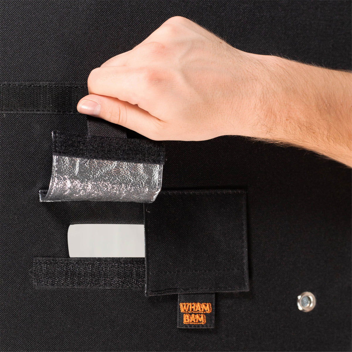 Hand opening HotBox top spool-access flap