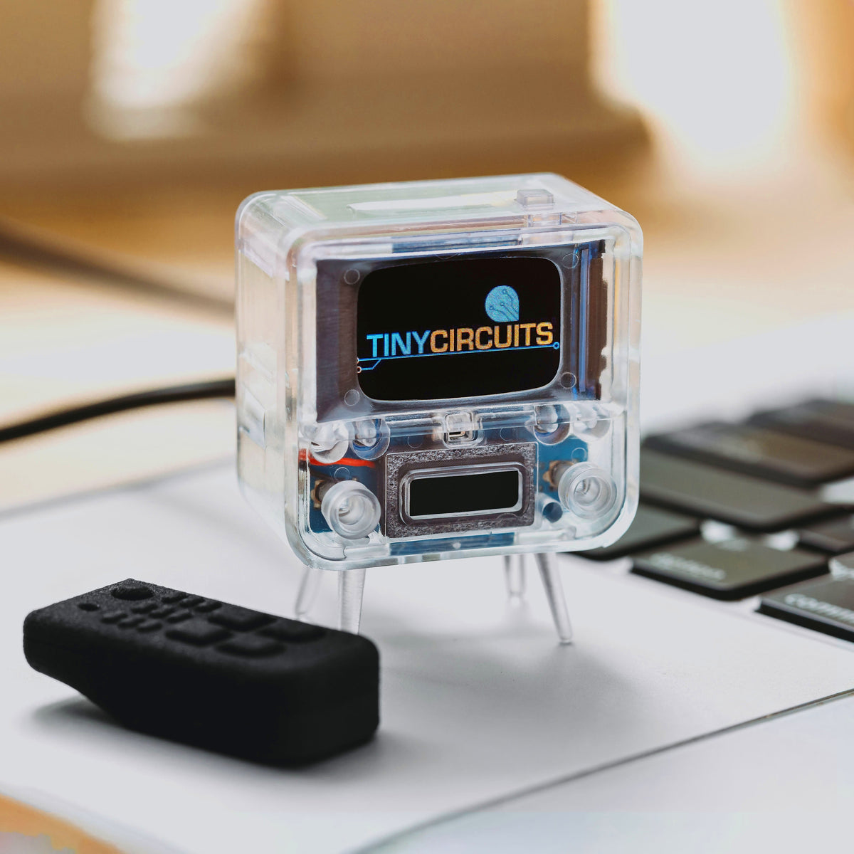 Clear TinyTV 2 and Tiny Remote on a laptop