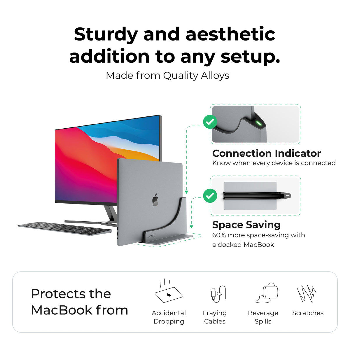 Ascrono MacBook Vertical Docking Station