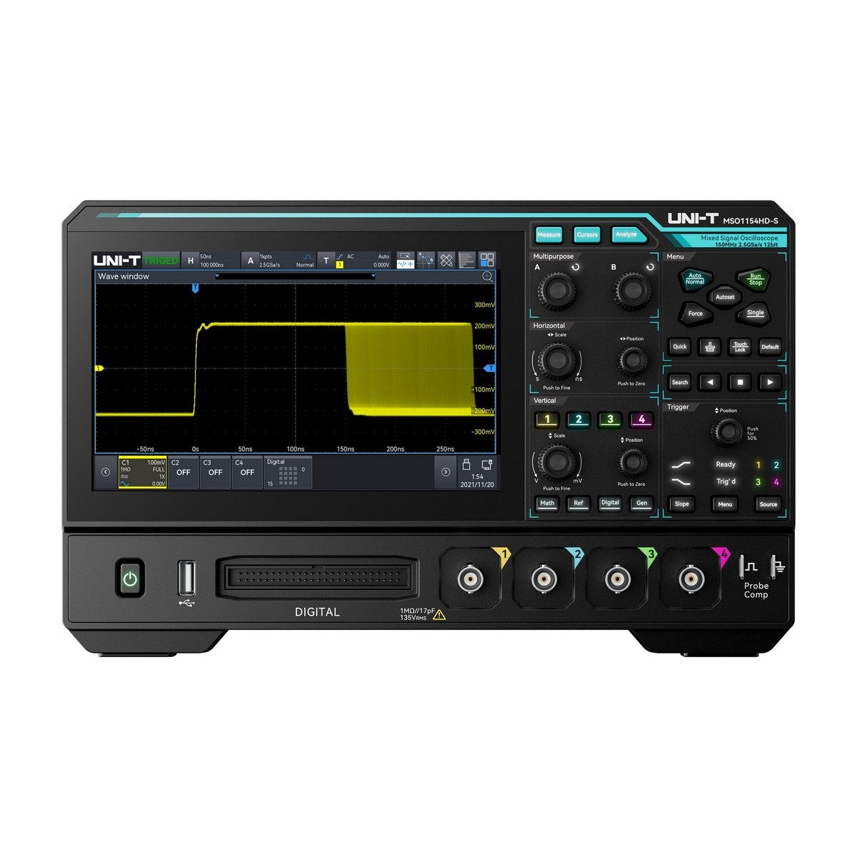 Representative MSO1154HD-S family front panel; this listing excludes the signal generator