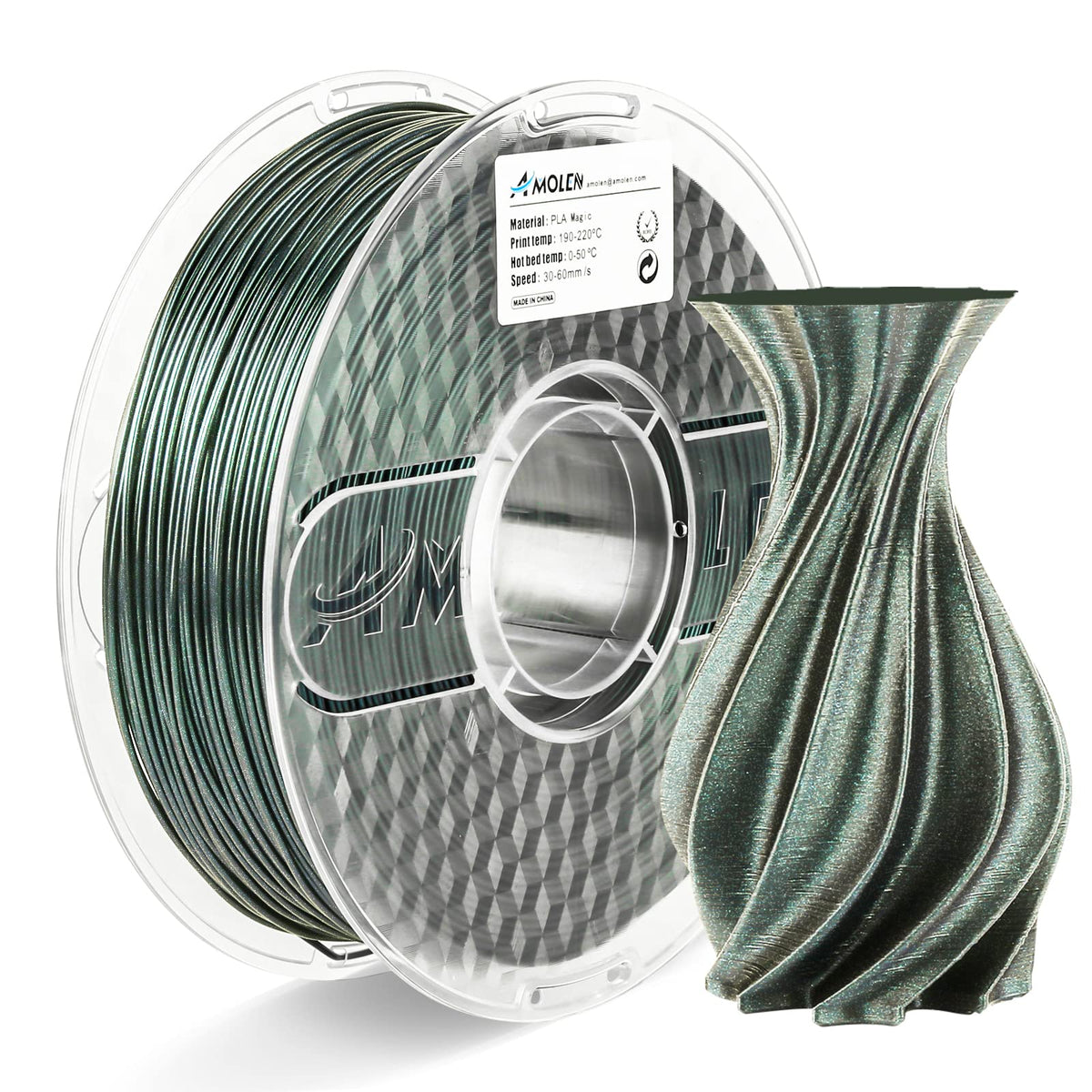 Amolen PLA Galaxy / Sparkle & Shiny 1.75mm, 1KG/2.2LB