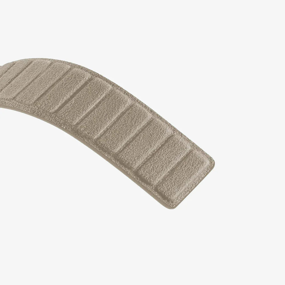 Luriax Magnetic Band Alcantara Apple Watch Band — Malibu Beige — strap and connector detail