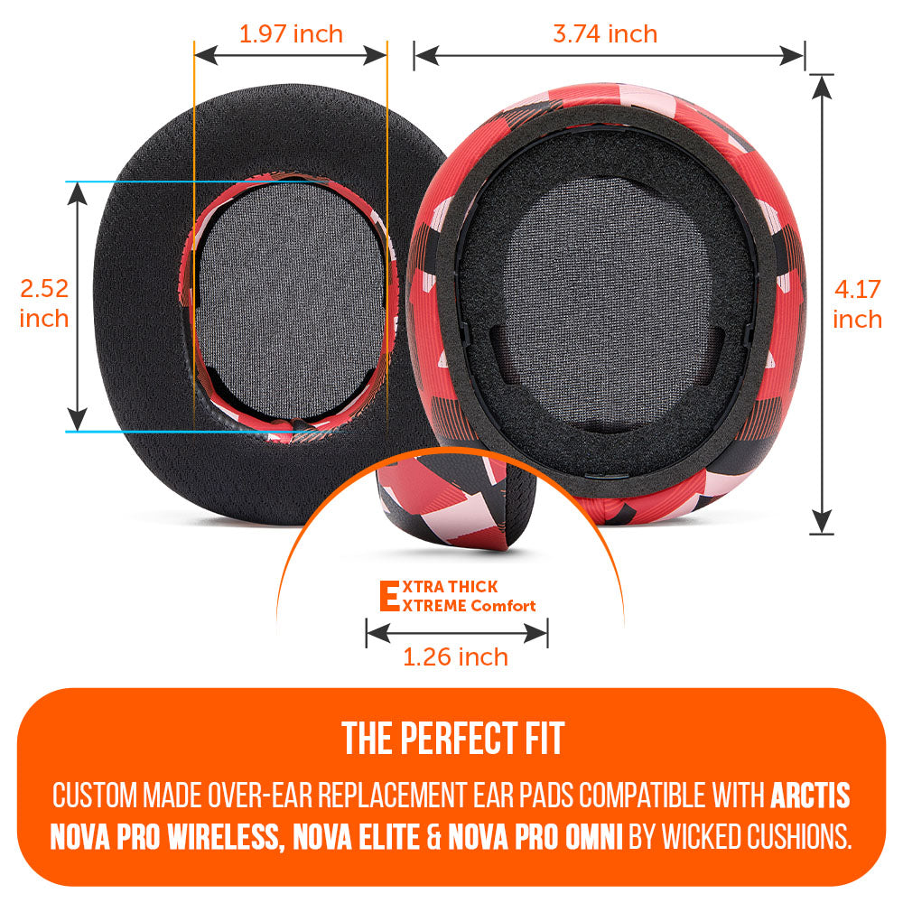 Wicked Cushions Arctis Nova Pro Wireless, Nova Elite & Nova Pro Omni Earpads - WC FreeZe Cooling Gel