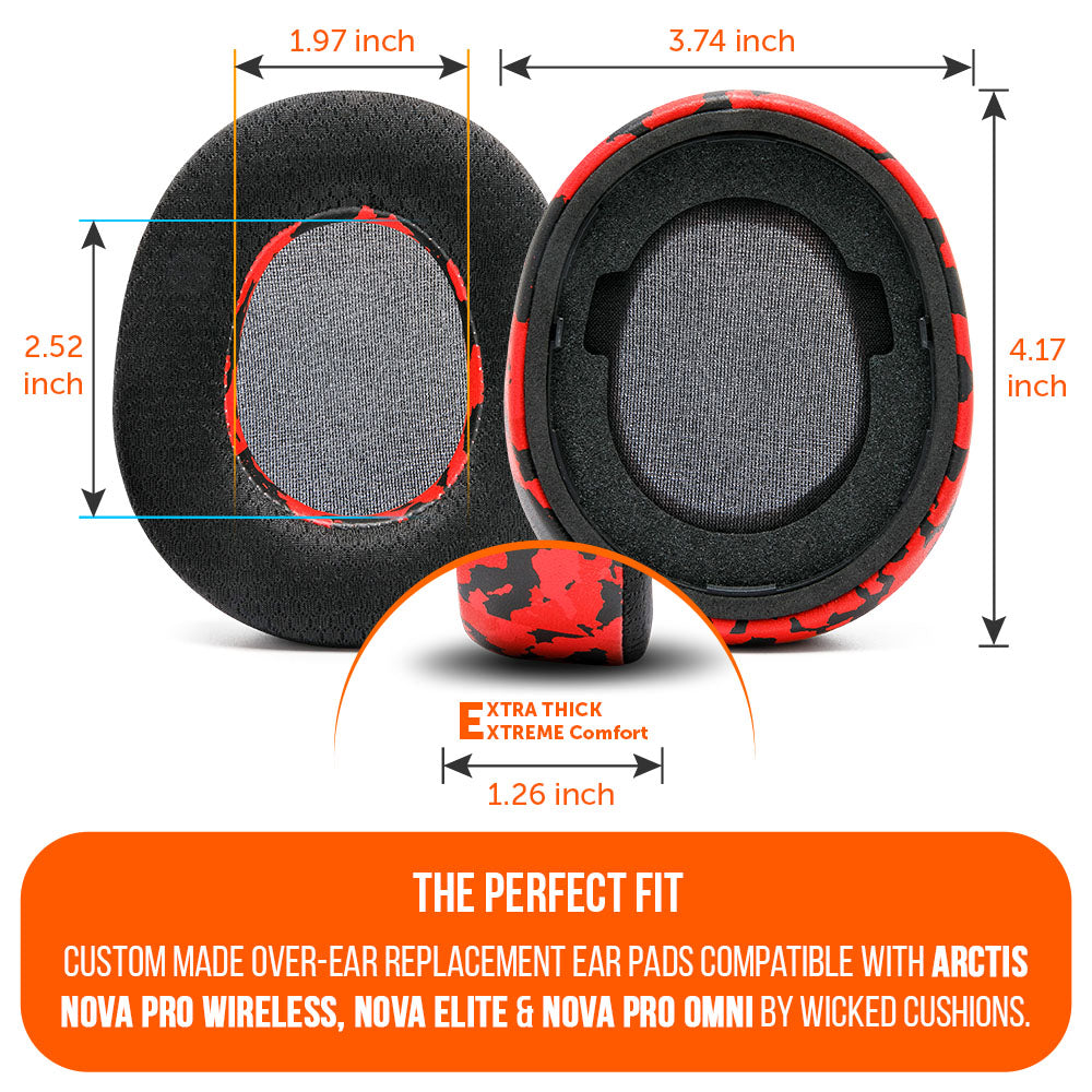 Wicked Cushions Arctis Nova Pro Wireless, Nova Elite & Nova Pro Omni Earpads - WC FreeZe Cooling Gel
