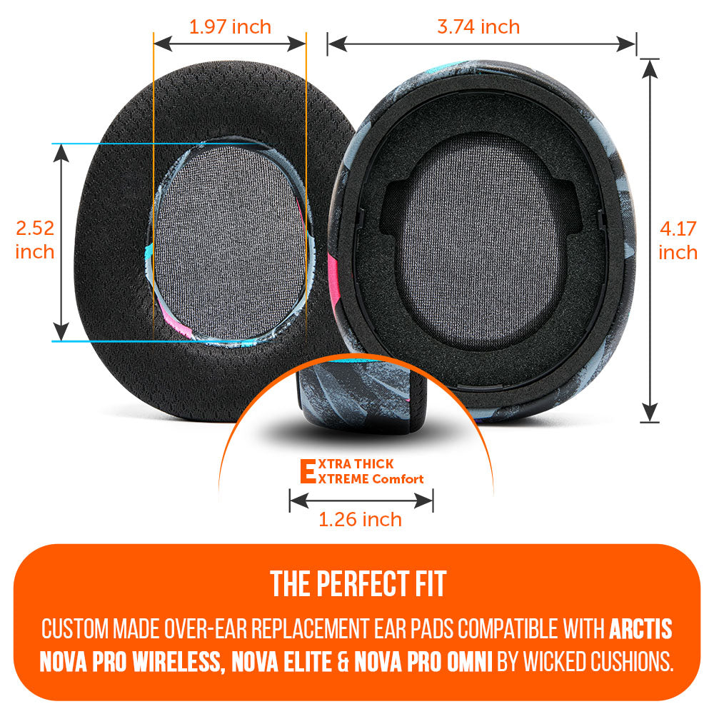 Wicked Cushions Arctis Nova Pro Wireless, Nova Elite & Nova Pro Omni Earpads - WC FreeZe Cooling Gel