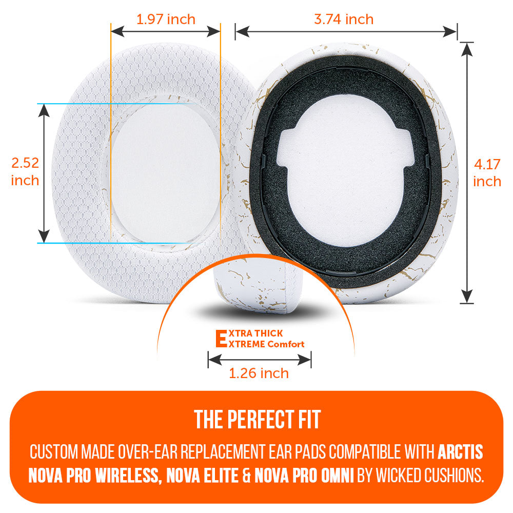 Wicked Cushions Arctis Nova Pro Wireless, Nova Elite & Nova Pro Omni Earpads - WC FreeZe Cooling Gel
