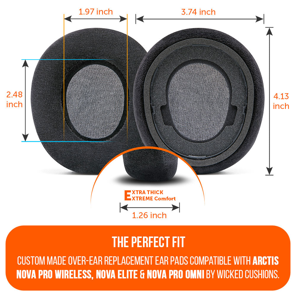 Wicked Cushions Nova Pro Wireless, Nova Elite & Nova Pro Omni Earpads - WC StealthZ