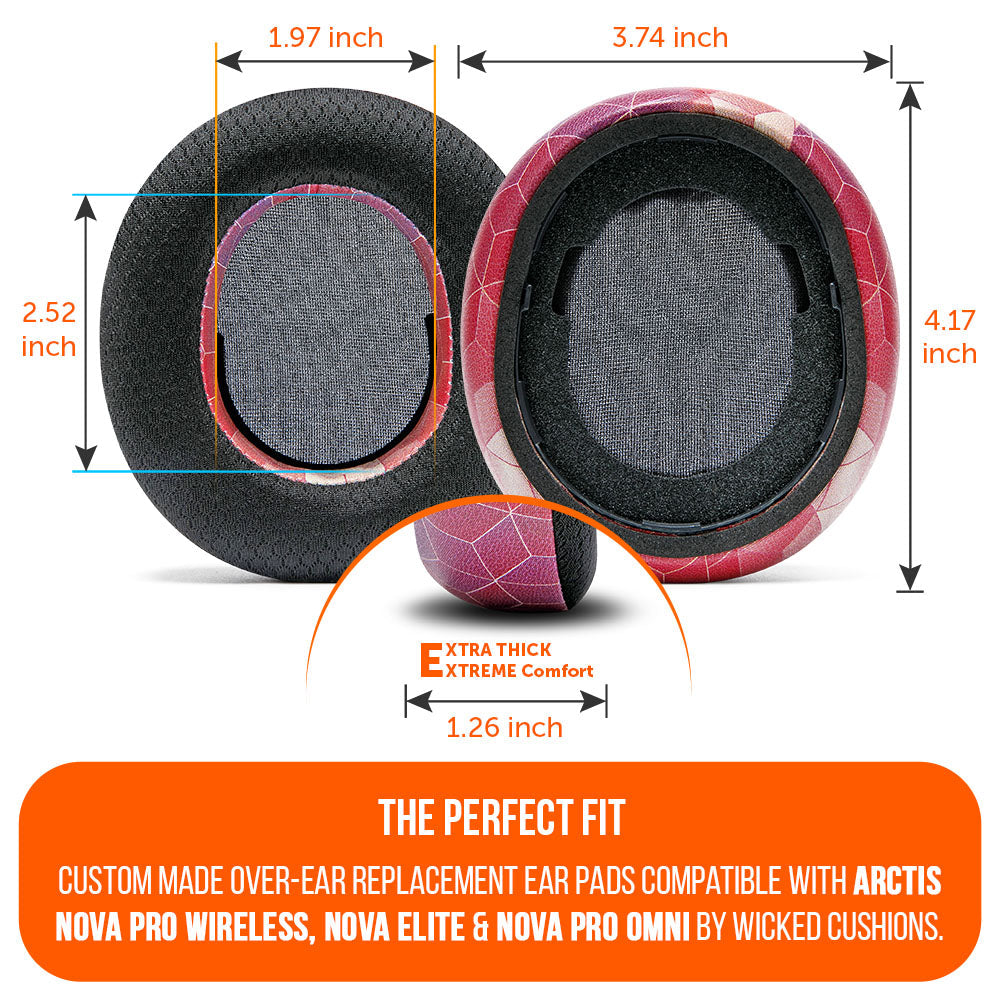 Wicked Cushions Arctis Nova Pro Wireless, Nova Elite & Nova Pro Omni Earpads - WC FreeZe Cooling Gel
