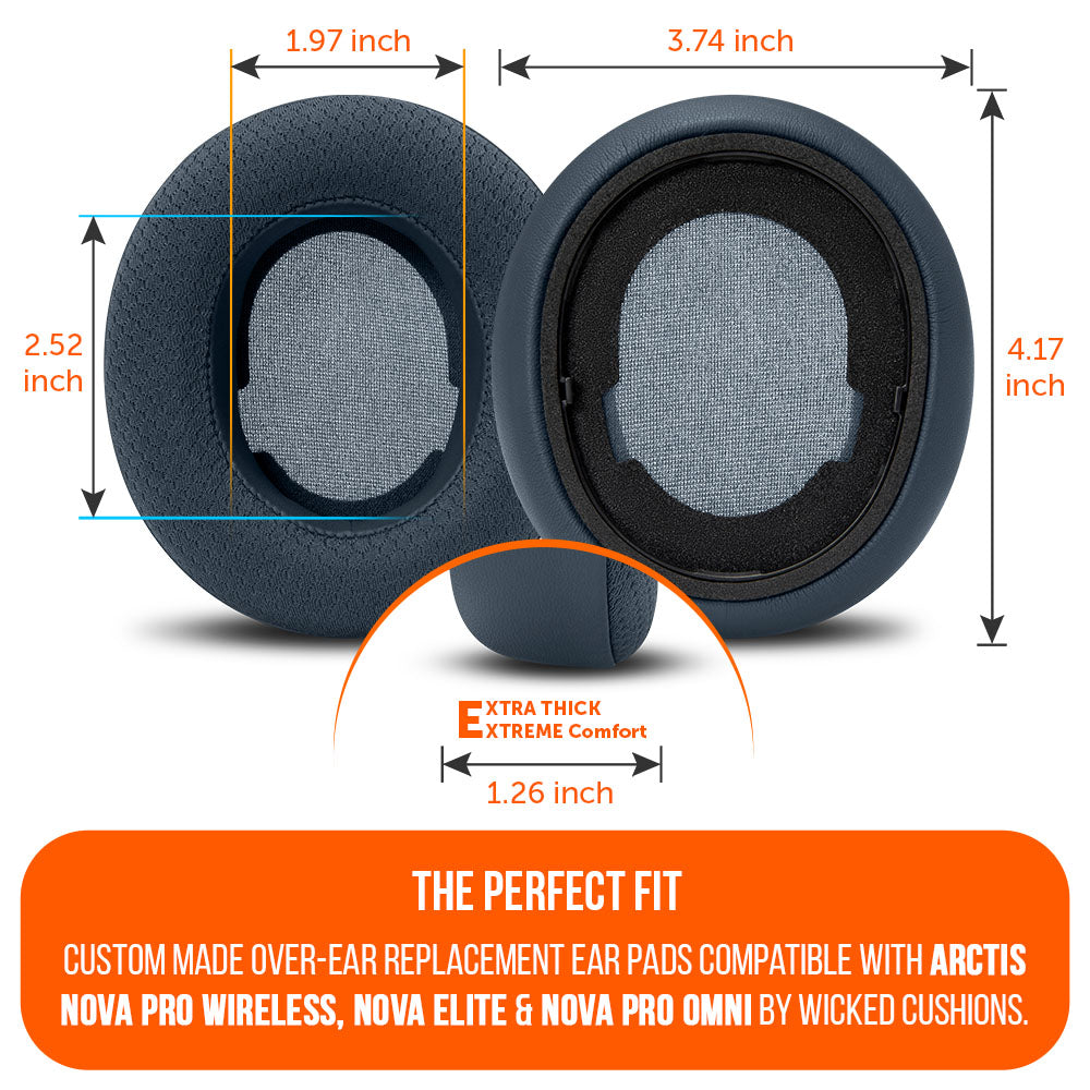 Wicked Cushions Arctis Nova Pro Wireless, Nova Elite & Nova Pro Omni Earpads - WC FreeZe Cooling Gel