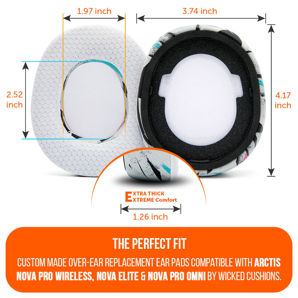 Wicked Cushions Arctis Nova Pro Wireless, Nova Elite & Nova Pro Omni Earpads - WC FreeZe Cooling Gel